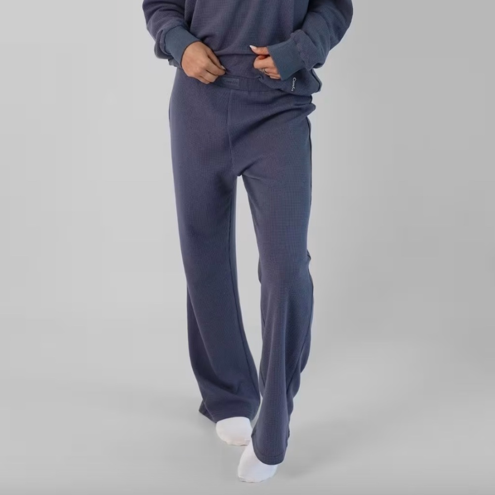 NEW Comfrt Waffle Lounge Pants KJHU40B Stone Blue